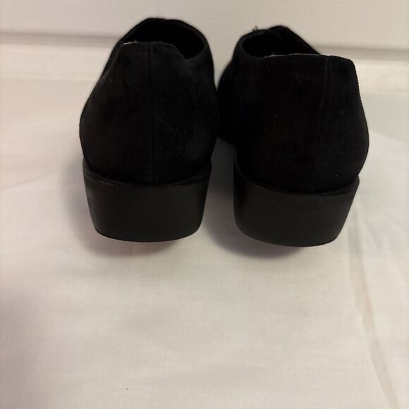 Stuart Weitzman Womens Black Suede Wedge Loafer Old Money Luxurious Latex sz 7.5 - Picture 15 of 16
